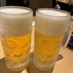 旬鮮酒場天狗 - サッポロ黒ラベル生で、カンパイ