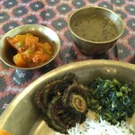 インド料理 パリワル - 生トマト、大根、グリンピースの煮込みの爽やかな美味しさったら♪(ゴーヤとサグももちろん旨い)