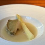 蒼 - 黒鮑とアスパラガス