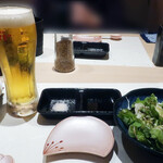 お出汁で食べる串かつと釜めしの専門店 ぎん庵 - 生ビール