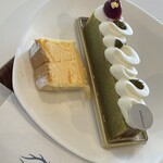 コンフィチュール アッシュ - 手前のサービスチーズケーキもいいよの