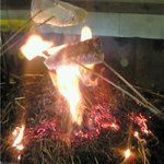 このように炙らせてくれます☆