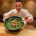 割烹 室井 - 鮎 万願寺とうがらし 土鍋ご飯（＋推しの笑顔）