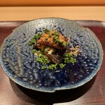 割烹 室井 - 長崎県産天然鰻　たらにら酢味噌 花山椒