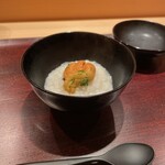 割烹 室井 - 2種類の雲丹 雑炊
