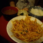 豚キムチ炒め定食500円