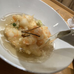 てんぷら 下村 - 注いだ掻き揚げが美しい１