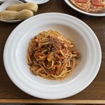 Trattoria & Pizza Banzo - きのこのミートソースL@1200Bセット付
