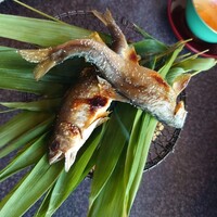 行楽庵 - 先ほどまで生きていた鮎❤️頭から骨まで、柔らか過ぎました(*- -)(*_ _)