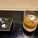 島津 - 花モズクとジュンサイの酢の物
