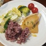 キッチン ブルー グローブ - 再びワンプレート