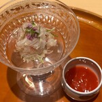 銀座 しのはら - 鱧　お造り　梅肉