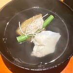 銀座 しのはら - 冬瓜　おこぜ　三度豆　生姜　お椀