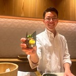 銀座 しのはら - うなぎ　玉子　木の芽　手巻き寿司