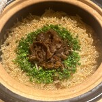 銀座 しのはら - 牛時雨と新生姜　炊き込みご飯