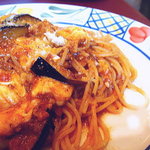 スウィートバジル - 2009年10月　ナスとモッツァレラチーズのミートソース　アップ