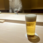 くるますし - まずはビールで乾杯