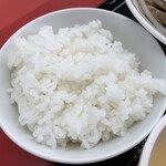 ラーメン もっけだの - 『朝食セット(ハーフラーメンニンニク野菜マシマシ』のライス