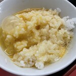 ラーメン もっけだの - 『朝食セット(ハーフラーメンニンニク野菜マシマシ』のTKG