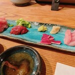 鶏匠舞 佐平 - 鳥刺し盛合せ