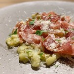 ブラッスリー 航 - 茄子のたたきと生ハム