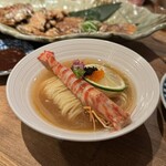 酒肴場 屯 - がごめ昆布水×車海老の冷やしらぁ麺