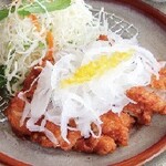 満天食堂 - 【期間限定】大判一枚揚げ鶏の葱まみれ定食