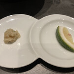 北海道焼肉 北うし - 山わさび、カボス