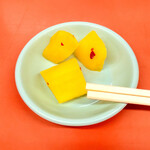 もっこす - 卓上においてある無料のたくあん