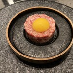 北海道焼肉 北うし - びえい和牛サーロインのユッケ