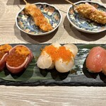 梅田かに食堂 - お寿司に串カツ♡