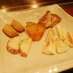 しらかわ - 焼き野菜（マコモダケ、舞茸、サツマイモ、カボチャ、長芋）