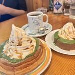 コメダ珈琲店 - 料理写真:シロノワールとクロネージュ❣️
ブレンドコーヒー