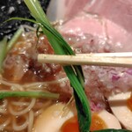 麺家 たけ田 - 芽ネギと小松菜