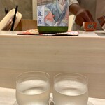 恵比寿 鮨 謙心 - 木村硝子うすはり　お猪口