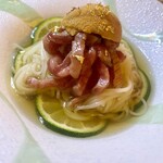 六本木 焼肉きらく - 和牛ユッケ素麺