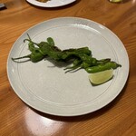 ピザダヴィンチトウキョウ - ししとうの石窯ロースト〜フレッシュライムと塩で