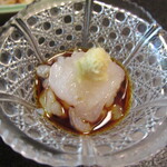松月 - 白海老の刺身（生姜醤油）