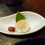 和食の美波 - あじさいを模したデザート。たぶん季節によって変わる？