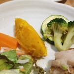 キッチン ブルー グローブ - 備え付け野菜、パンプキンポテサラ