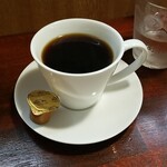 キッチン ブルー グローブ - ホットコーヒーのアップ