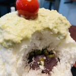 こひる庵 - 中にはこしあんと浸し豆