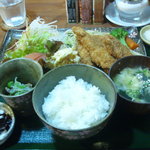 軽食・喫茶ノマド - とりかつ定食（1,000円）