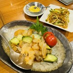 苦楽園中華 マルベリー - こりこりクラゲときゅうりの和え物とザーサイときゅうりの和え物