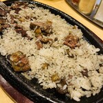 とり乃屋 - 塩焼き後のガーリックライス