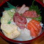 一夢庵 - 一夢庵　海鮮丼ランチ　500円　2014年　3月Ver.