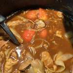 アルモディナレストラン - 最後にトマト！　玉ねぎはとけないように気をつけて！とけるすんぜんとかもよいです〜　byまみこまみこ