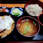 かずさ庵 - かつ丼セット(もり)！(2014,03/11)