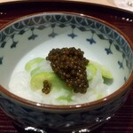 肉屋 田中 - 空豆、キャビア、白米