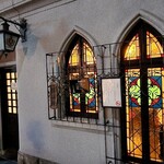 フランソア喫茶室 - 夜はステンドグラスがより一層素敵でした♪